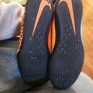 Nike Orange and Black Indoor Soccer Shoes